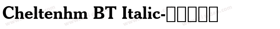 Cheltenhm BT Italic字体转换